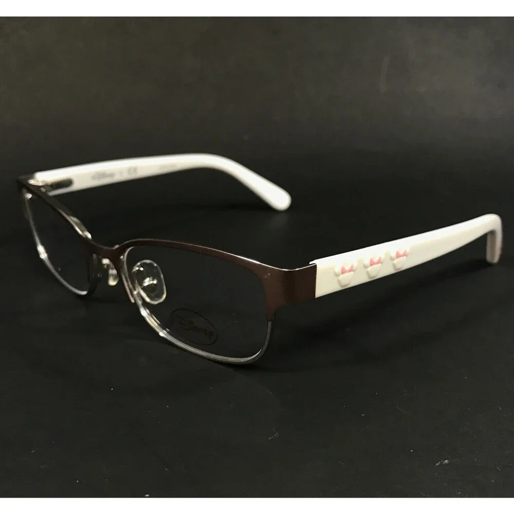 Disney Girls Eyeglasses Frames Kids 3E 1009 3176 White Pink Rose Gold 46-15-125